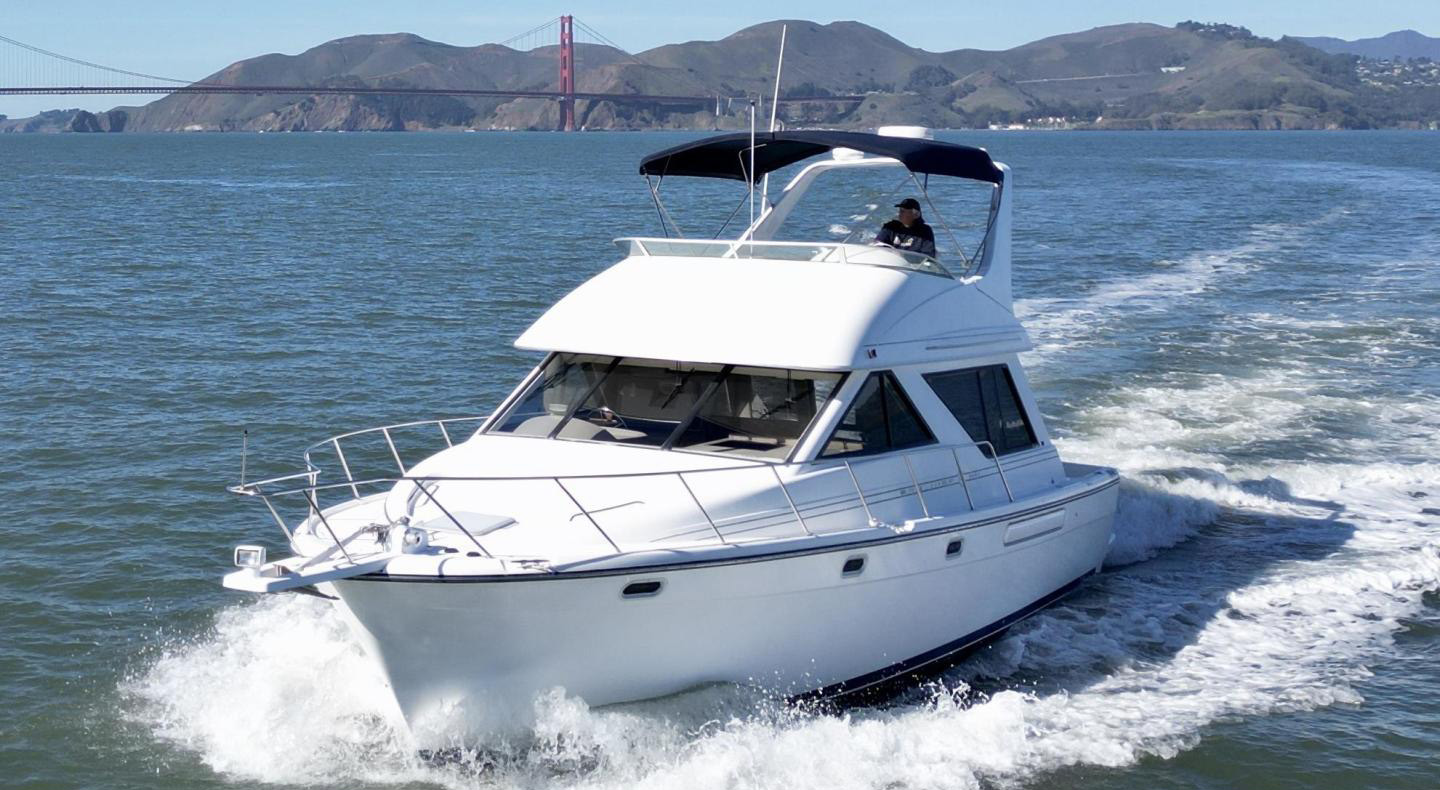 Bayliner 3988 Big Betty exterior profile shot San Francisco