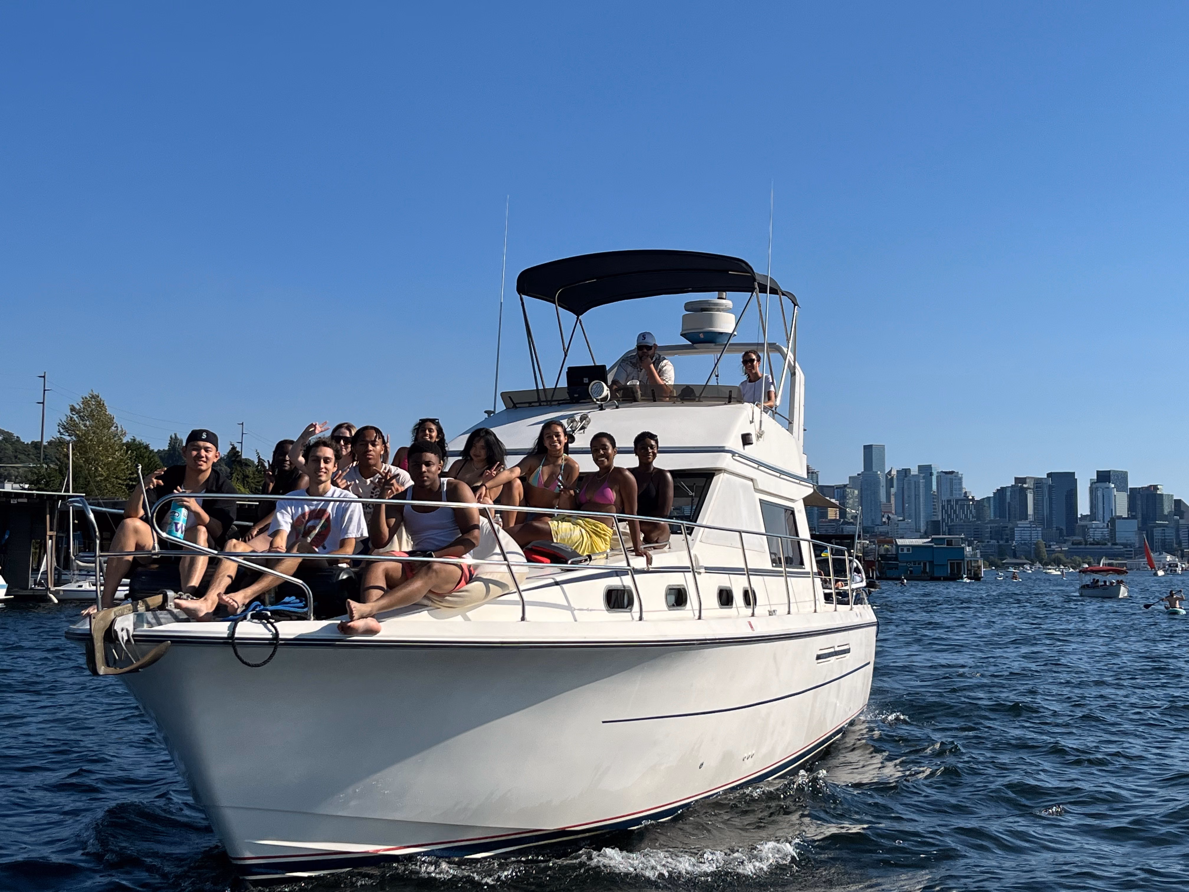Viking Princess 385 exterior profile on Puget Sound Seattle