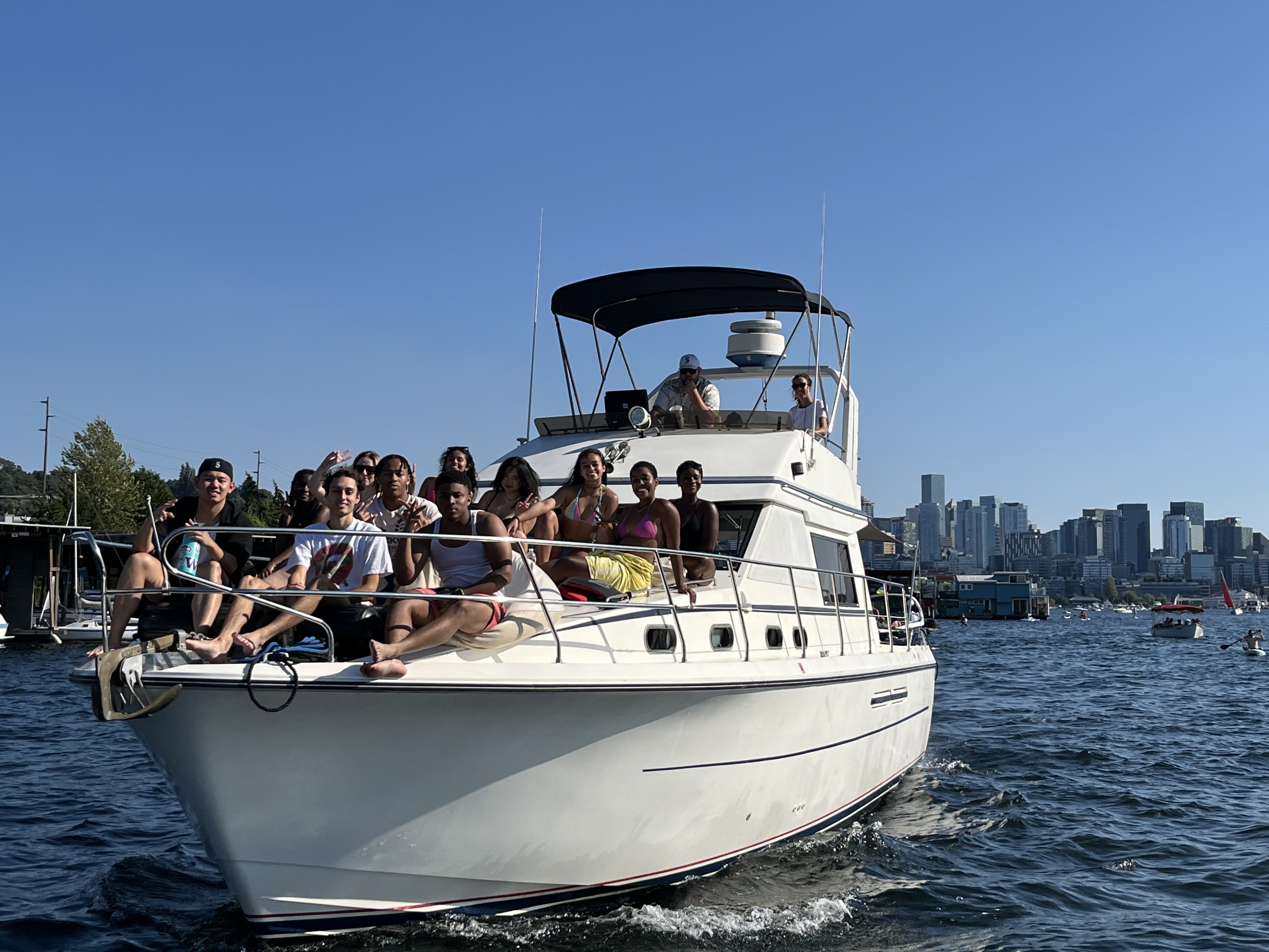 Viking Princess 385 exterior profile on Puget Sound Seattle