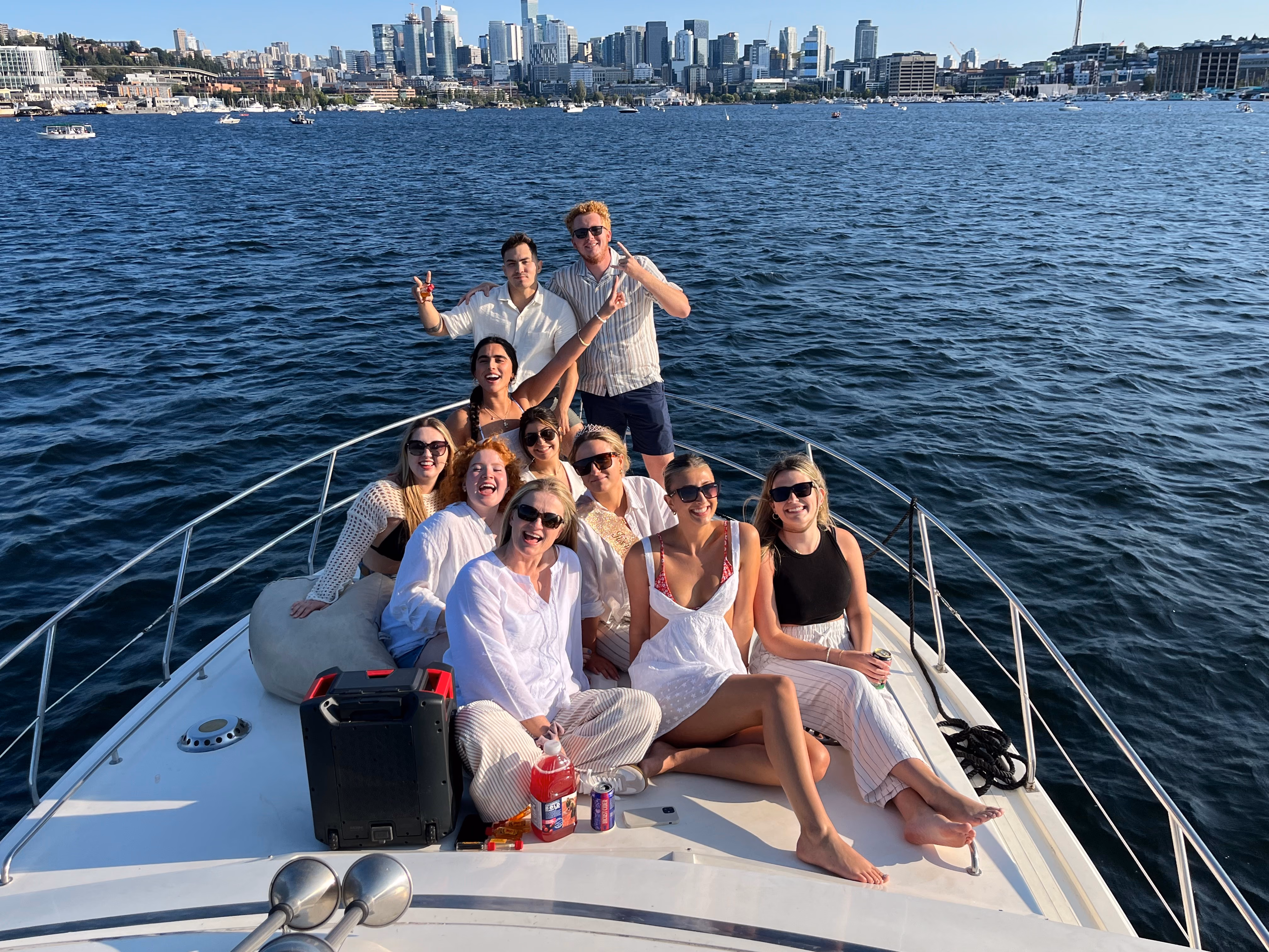 Flybridge helm station of Viking Princess yacht charter