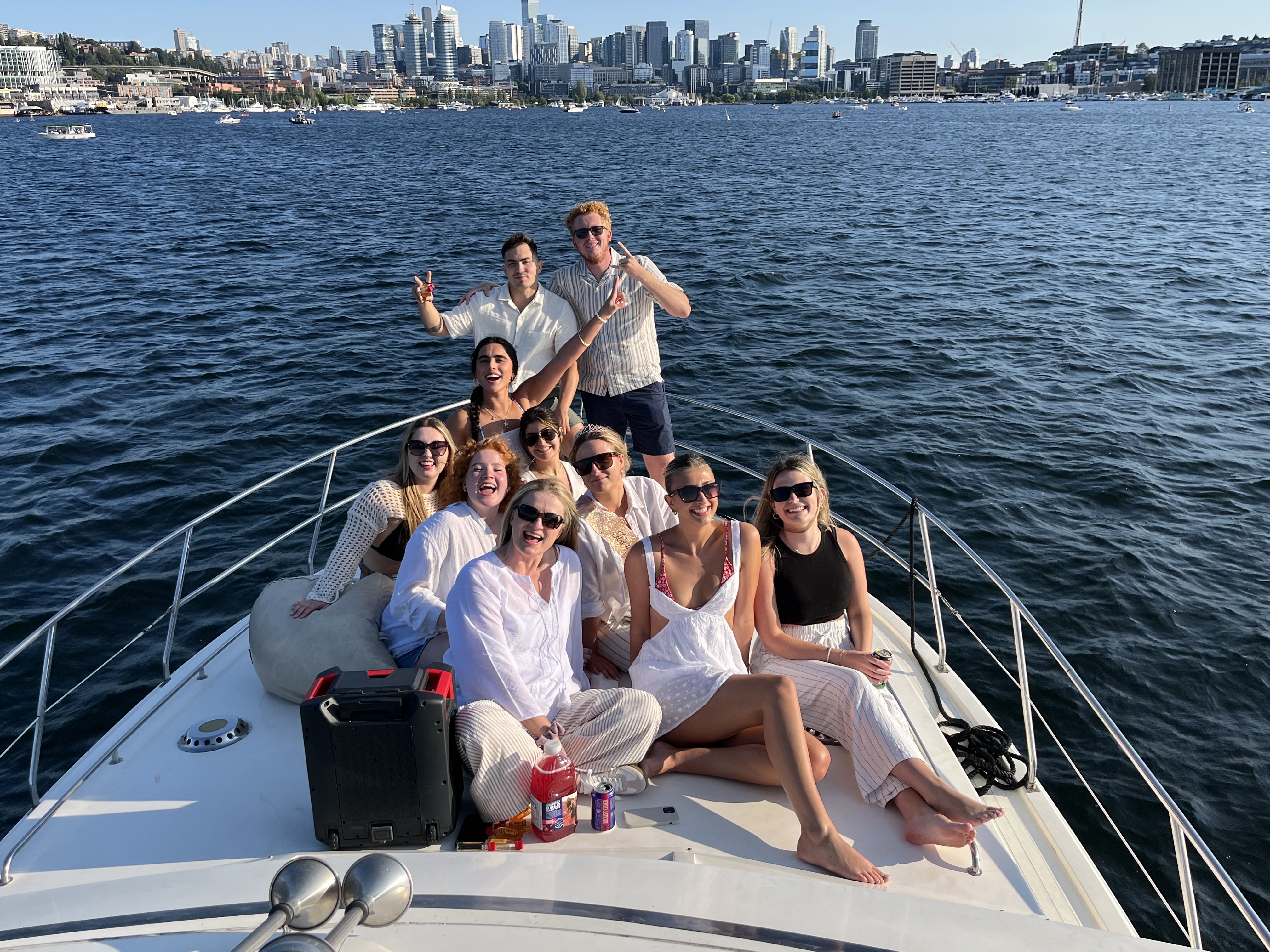Flybridge helm station of Viking Princess yacht charter